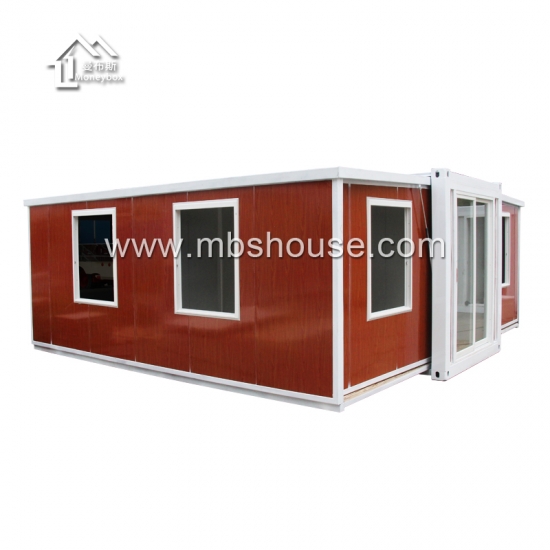 maison modulaire pliable de récipient de vie pliable avec deux chambres préfabriquées à vendre