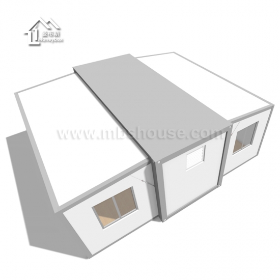 Chambre extensible adaptée aux besoins du client de récipient de bâtiment préfabriqué en acier de couleur de conception