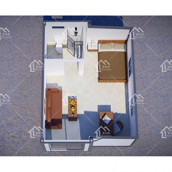 Chine maisons modulaires préfabriquées maison de conteneur extensible d'une chambre