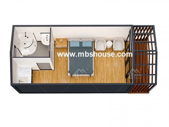 Incroyable maison minuscule préfabriquée à cadre en A bon marché, maison de conteneur de luxe