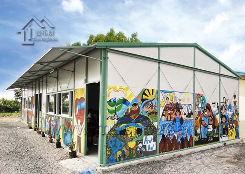 salle de classe préfabriquée pour la maternelle au Mexique